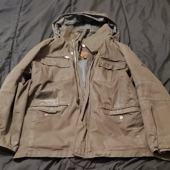 Hawke & Co Men's Dark Brown Hooded Field Jacket - Picture 1 of 10